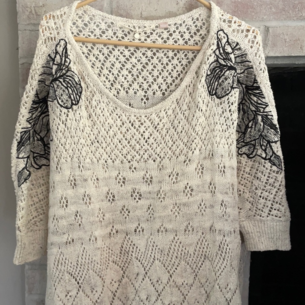Free People embroidered sweater